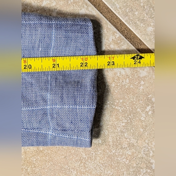 Banana Republic Linen Blend Plaid Blazer Size Petite 2 - Picture 6 of 11